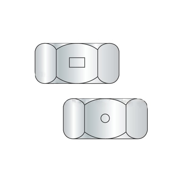 Newport Fasteners Center-Lock Distorted Thread Reversible Lock Nut, 3/8"-24, Steel, Zinc Plated, 1000 PK 747908 - main
